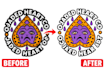 upscale and enhance your blurry logo for high resolution printing