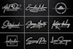 design signature handwritten photography scripted cursive logo