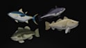 create a bundle of 10 small stylised 3d props
