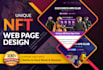 create an awesome nft landing page design