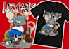 custom anime maskot style tshirt and merch design for amazon and print on demand
