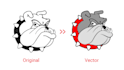 do vector tracing using pen tool on adobe illustrator, pen tool tracing