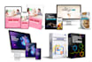design 3d digital product mockup, course ecover bundle