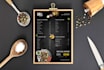design amazing food restaurant menu