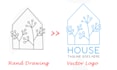 create hand drawing to logo