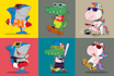 create a cartoon character and mascot cartoon