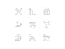 design utra crisp vector line svg custom icon set