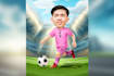 do make a sports theme caricature from your photo