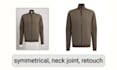 do symmetrical, ghost mannequin, neck joint with the best quality