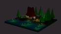 create 3d model and environment low poly