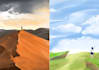 draw sci fi or  digital concept art landscape