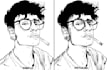 draw realistic black and white line art vector illustration