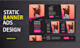 design social media post creative web banner static banner