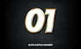 design a premium custom racing number logo