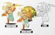 character, illustrations for commercial use