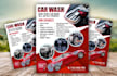 design car wash car rental and detailing flyer design