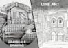 create unique line art coloring book for kids and adult
