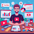 create setup youtube channel, art, intro, outro, logo, with full branding