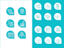 design unique elegant modern custom icons set design
