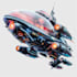 draw cool sci fi, cyberpunk character and sci fi spaceship