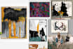 create printable digital oil paint abstract wall art design