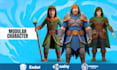 model 3d low poly game characters with rigging for unity and unreal engine