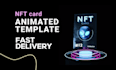 create promotional trading nft ads, crypto 3d card animation