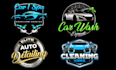 make unique auto detailing, car wash, and mobile detailing logo