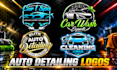 make unique auto detailing, car wash, and mobile detailing logo