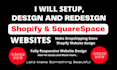 redesign shopify and squarespace site also fix issues