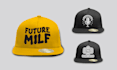 design cap hat artwork, badge and mockup