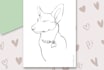 draw pet portrait line drawing illustration