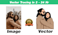 trace your image or anything to high quality vector in 2 hr