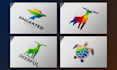 make polygonal logo, low poly, origami or geometric designs