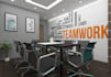 design modern office space, 3d model, rendering