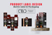 do cbd label design, hemp label, bottle label