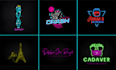 make neon logo design, animation and neon sign