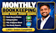 do monthly bookkeeping, cleanup and catch up in quickbooks online, xero