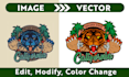 do anything on adobe illustrator, vectorize image, convert to vector quickly