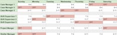 write your work schedule for your employees