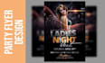 create a magnificent party, night club, dj and concert flyer