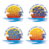 do an eye catchy sun wave logo design in 1 day