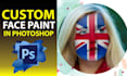 face paint with your logo design, flag or custom design
