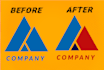 do manual vector tracing, convert raster to vector, logo