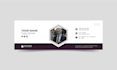 design custom email signature, footer template in vector