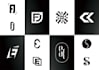 do minimalist monochrome initial logo designs for you