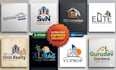 design luxury real estate and property construction logo