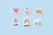 design cute stickers for you