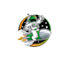 design creative cartoon astronaut logo