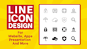 design creative flat line icons set for web and apps